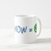 悲しい顔プラス雪は幸せなおもしろマグカップ コーヒーマグカップ (正面右)