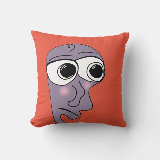 悲しい顔ミーム クッション (正面)