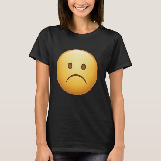 悲しい顔表現 – 心のこもった感情 Tシャツ (正面)