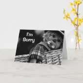 悲しい顔許してくれ カード (黄色い花)