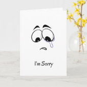 悲しい顔 カード (黄色い花)