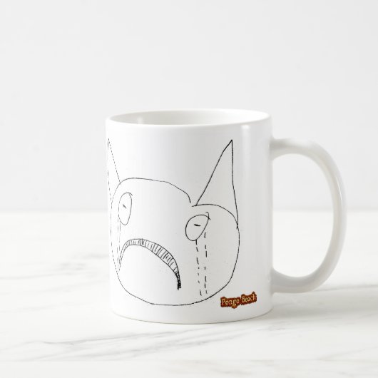 悲しい顔 コーヒーマグカップ (右)