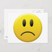悲しい顔 ポストカード (正面/裏面)