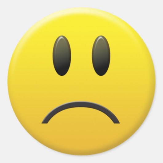 悲しい顔 ラウンドシール (正面)