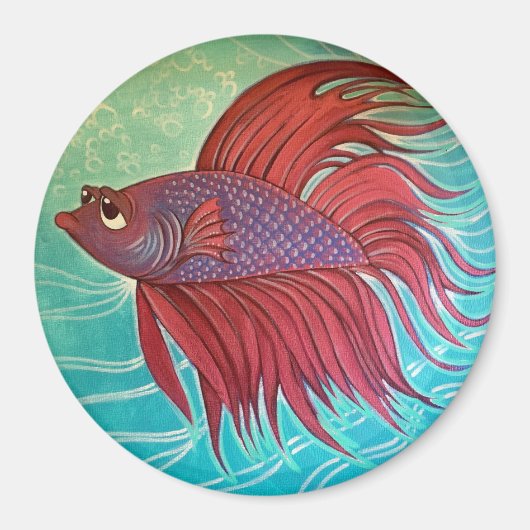 悲しい魚をフレディ マグネット (正面)