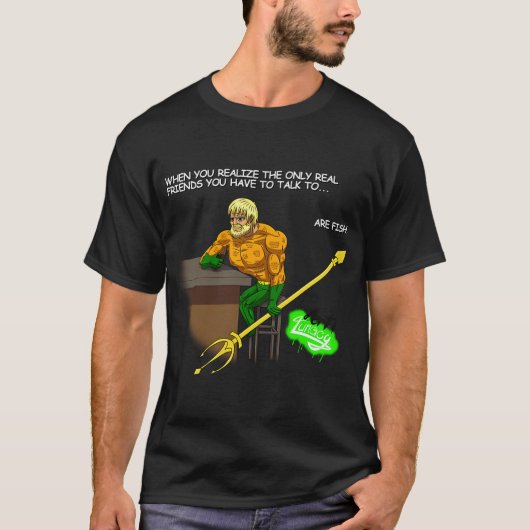 悲しい魚男 Tシャツ (正面)
