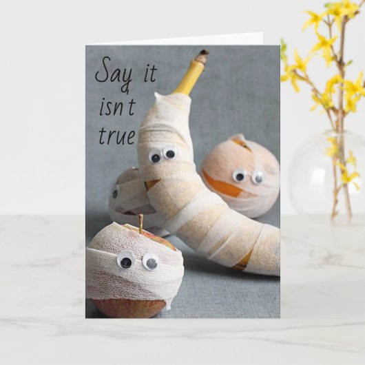 **悲しい/病気のフルーツ**恋しく思お仕事中！お見舞い カード (黄色い花)