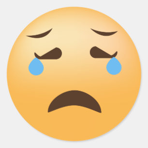 悲しいEmoji ラウンドシール