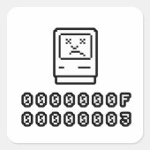 悲しいMac スクエアシール (正面)