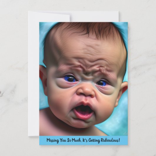 悲しおもしろいい恋しく思恋しく思の友情カードかわいい カード (正面)