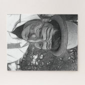悲しき男のフラクタル抽象画 ジグソーパズル (横)