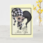 悲しく小さいこっけい者 カード (黄色い花)