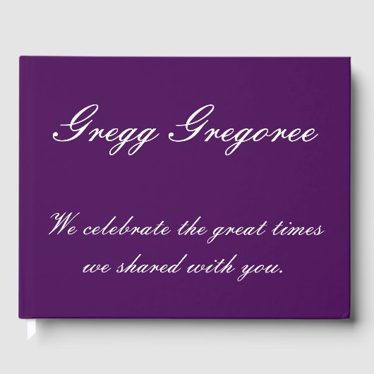 悲しく沈んだ葬儀/メモリアルのゲストブック ゲストブック (正面)