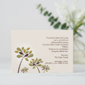 悲しげな悔やみや弔慰のサンキューカード サンキューカード (スタンド正面)