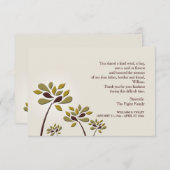 悲しげな悔やみや弔慰のサンキューカード サンキューカード (正面/裏面)