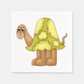 悲しそうな亀のナプキン スタンダードカクテルナプキン (正面)