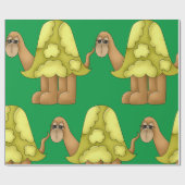 悲しそうな亀のラッピング紙 ラッピングペーパー (フラット)