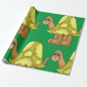 悲しそうな亀のラッピング紙 ラッピングペーパー (アンロールド)