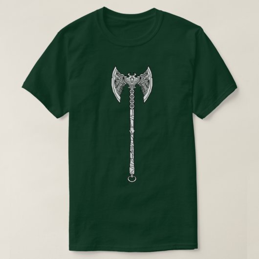 悲しそうな斧 Tシャツ (デザイン正面)