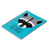 悲しそうな目をしたアライグマ ノートブック (左側)