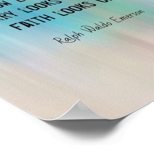 悲しみがエマーソン感動的引用文を返す ポスター (角)