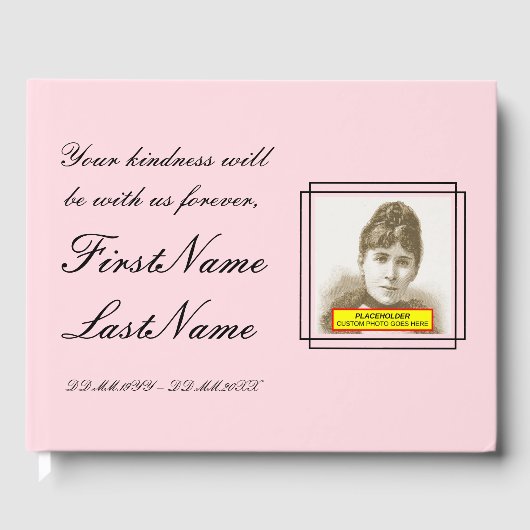 悲しみと保守的なウェイクサービスゲストブック ゲストブック (正面)