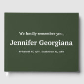 悲しみと哀悼パーソナライズされたのゲストブック ゲストブック (正面)