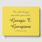 悲しみと尊敬に値するメモリアルのゲストブック ゲストブック (正面)