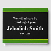 悲しみと尊敬の悔やみや弔慰ゲストブック ゲストブック (正面)