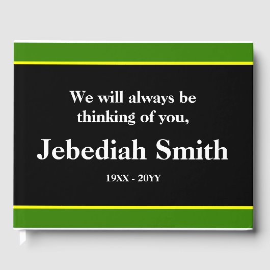 悲しみと尊敬の悔やみや弔慰ゲストブック ゲストブック (正面)