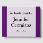 悲しみと尊敬の葬式のゲストブック ゲストブック (正面)