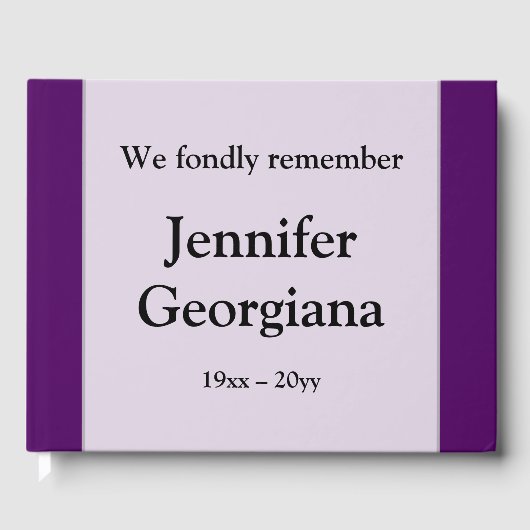 悲しみと尊敬の葬式のゲストブック ゲストブック (正面)