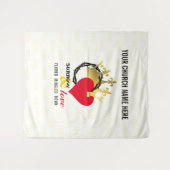 悲しみと愛キリスト教イースター教会のウォールアート タペストリー (正面(横))