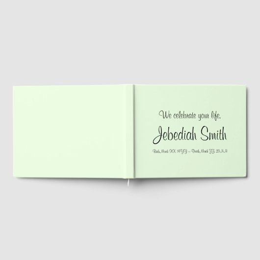 悲しみと敬意を表し、緑のメモリアルのゲストブック ゲストブック (全面)