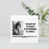 悲しみに圧倒されないジャクリーン・ケネディ (スタンド正面)