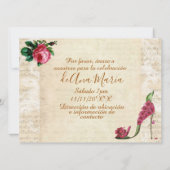 悲しみに暮れるキンセアニェラ 招待状 (裏面)