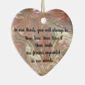 悲しみのギフトのハートのオーナメント、最愛の人の損失 セラミックオーナメント (右)