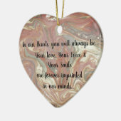 悲しみのギフトのハートのオーナメント、最愛の人の損失 セラミックオーナメント (左)