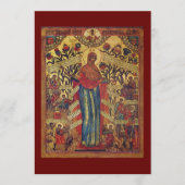 悲しみの人々の喜び – 神の母アイコン祈りの言葉 サンキューカード (正面)