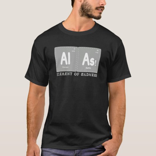 悲しみの元素 元素周期表 エレメント Tシャツ (正面)