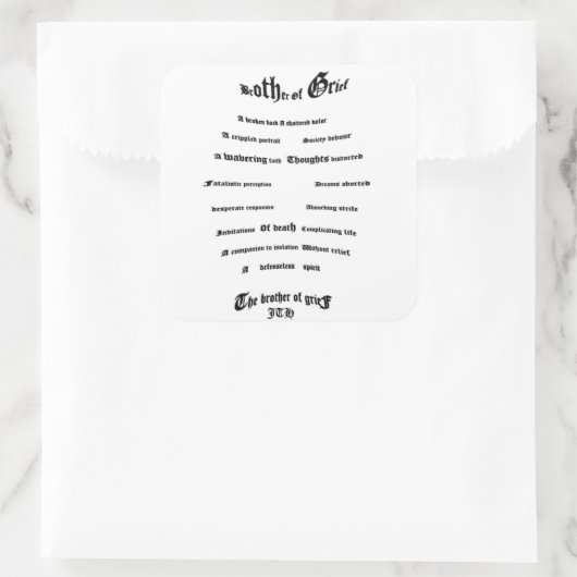 悲しみの兄弟 スクエアシール (バッグ)