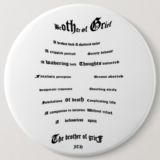 悲しみの兄弟 缶バッジ (正面)