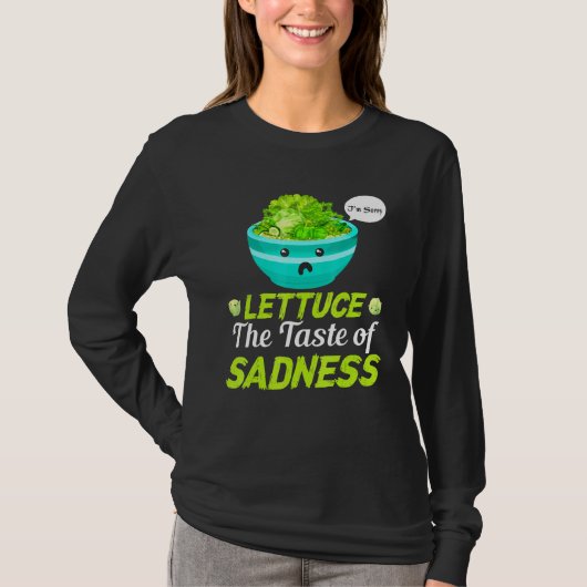 悲しみの味をレタスダイエットグリーンフードベジェ Tシャツ (正面)