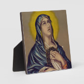 悲しみの女性を刺す フォトプラーク (正面)