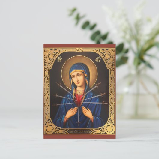 悲しみの女神メアリの剣が彼女のハートを刺す ポストカード (スタンド正面)