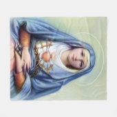 悲しみの女神 フリースブランケット (正面(横))