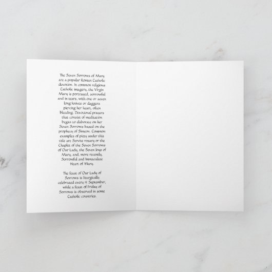 『悲しみの女』 カード (内部)