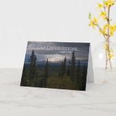 悲しみの時の哀悼悔やみや弔慰名勝 カード (黄色い花)