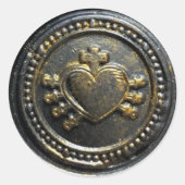 悲しみの母ワックスシールハートと7剣 ラウンドシール (正面)