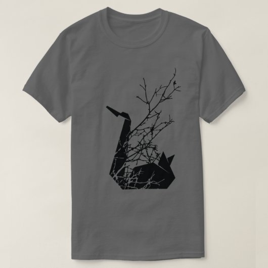 悲しみの白鳥が飛ぶ Tシャツ (デザイン正面)